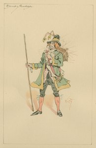 Barnaby Rudge, ca. 1920-tallet (penn og blekk med wc på papir) av Joseph Clayton Clarke